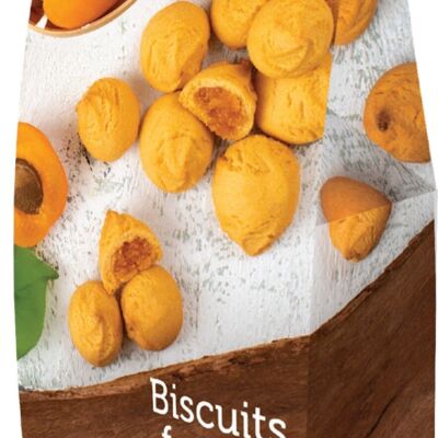 Distribution pockets for apricot-filled biscuits
