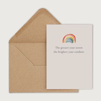 Regenbogen du Tag - Postkarte + Umschlag