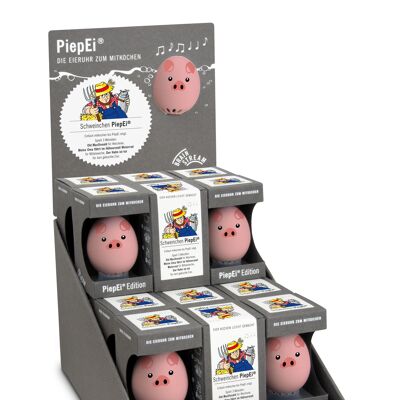 Display Schweinchen PiepEi / 18 Stück / Intelligente Eieruhr