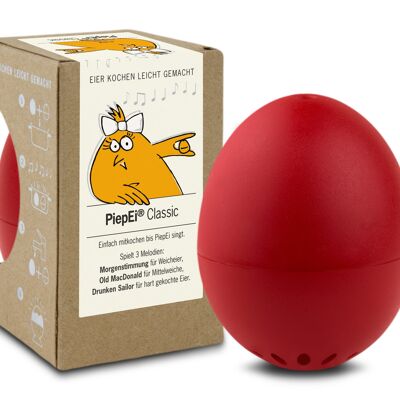 BeepEi Classic, rojo / temporizador de huevo inteligente