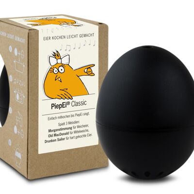 BeepEi Classic, negro / temporizador de huevo inteligente