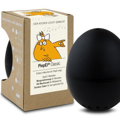 BeepEi Classic, negro / temporizador de huevo inteligente