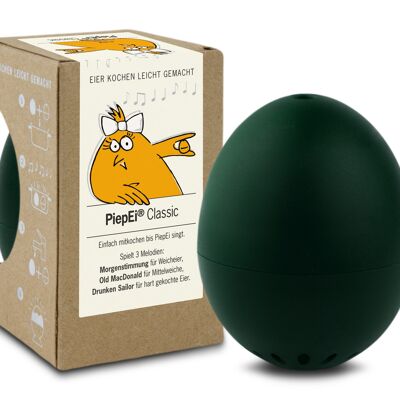 PiepEi Classic, dark green / intelligent egg timer