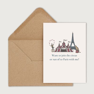 Circus City - Postcard + Envelope