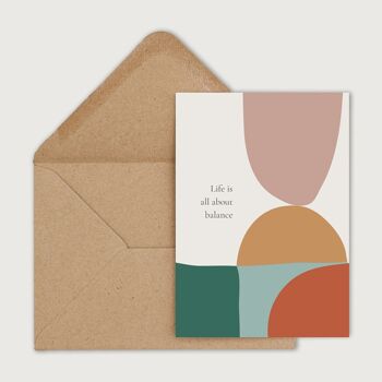 Balance Life - Carte Postale + Enveloppe 1