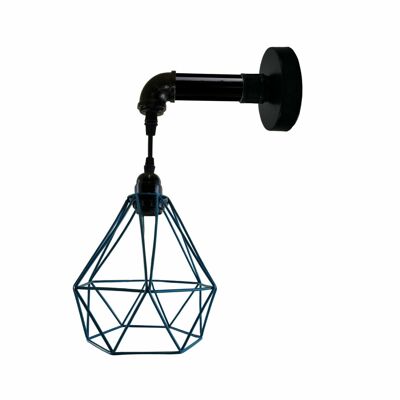 Moderne Vintage Industrial Lobonce Retro Rohrlampe Wandleuchte Diamantstil Käfig~2406 - Nein