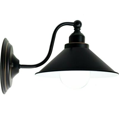 Industrielle Vintage Wandlampe Retro Licht E27 Schwarz Lampenfassung~2405 - Nein
