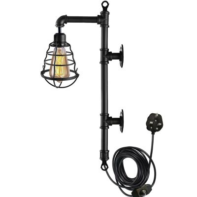 Plug in Industrial Farmhouse Rustic Style Leuchte Rohrwandbeleuchtung LEDSone DE~2391 - Muster 3 - Ja