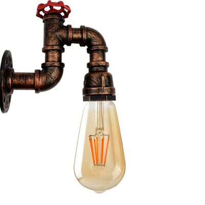 Metall Wasserpfeife Deckenleuchte Wandleuchte Vintage Industriell Rustikal Steampunk Lampe Leuchte Rustikal Rot LEDSone DE~2377 - Ja