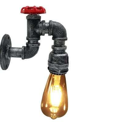 Metall Wasserpfeife Deckenleuchte Wandleuchte Vintage Industriell Rustikal Steampunk Lampe Leuchte Gebürstetes Silber LEDSone DE~2364 - Ja
