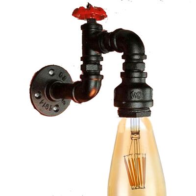 Metall Wasserpfeife Deckenleuchte Wandleuchte Vintage Industriell Rustikal Steampunk Lampe Leuchte Schwarz LEDSone DE~2363 - Ja