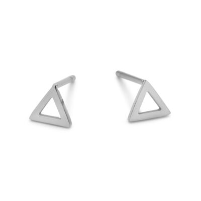 Stainless steel open triangle ear studs