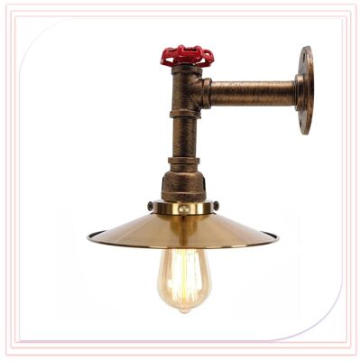 Wandrohrlampe Retro Licht Steampunk Vintage Wandleuchte LEDSone DE~2333 - Typ 1 - Ja