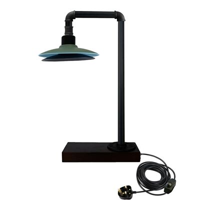 Industrieller rustikaler Retro-Stil Rohrleuchte Steampunk Schreibtisch Tisch Schlafzimmer Lampe Licht mit Schirm LEDSone DE~2311