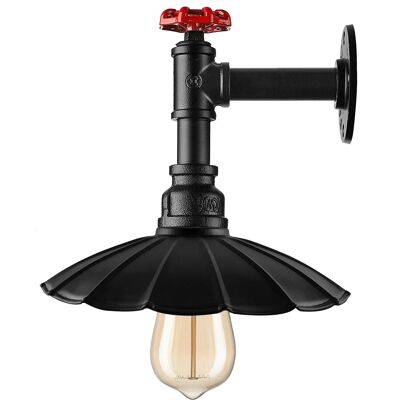 Industrieller Rohr-Licht-Regenschirm-Form-Schatten-Wand-Leuchter-Metalllampen-Armaturen für den Innenbereich LEDSone DE~2302 - Ja - Schwarz