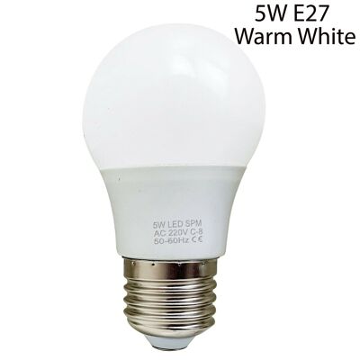 B22 oder E27 Glühbirne Energiesparlampe Warm White Globe~2218 - 5W - E27