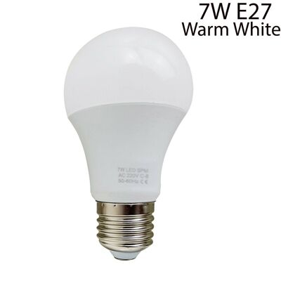 B22 oder E27 Glühbirne Energiesparlampe Warm White Globe~2218 - 7W - E27