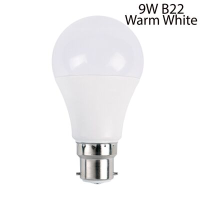 B22 oder E27 Glühbirne Energiesparlampe Warm White Globe~2218 - 9W - B22