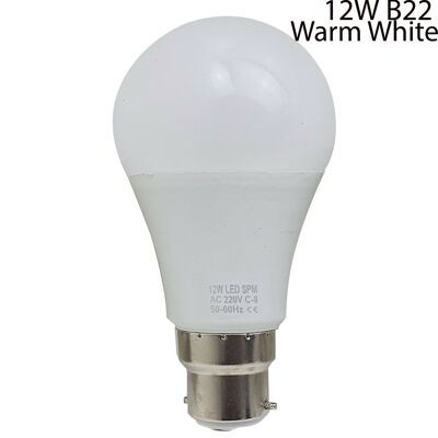 B22 oder E27 Glühbirne Energiesparlampe Warm White Globe~2218 - 12W - B22