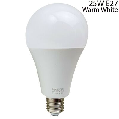 B22 oder E27 Glühbirne Energiesparlampe Warm White Globe~2218 - 25W - E27