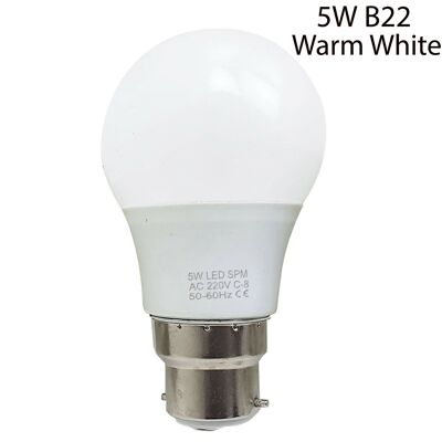 5W B22 Glühbirne Energiesparlampe Warm White Globe~2216