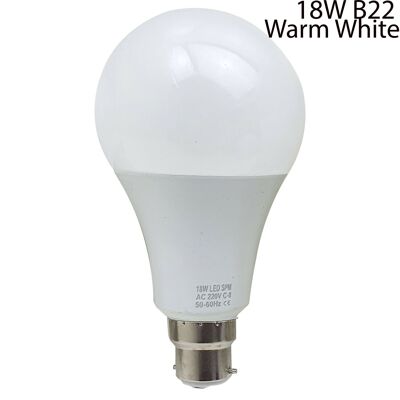 18W B22 Glühbirne Energiesparlampe Warm White Globe~2211
