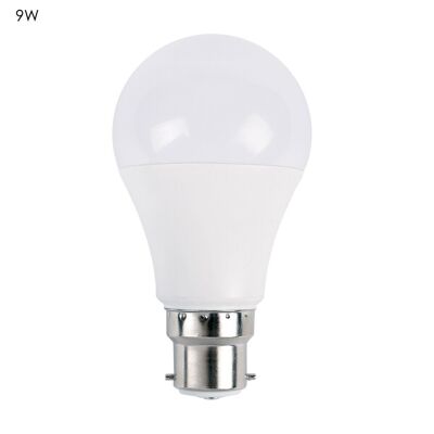 3 x energiesparendes LED-Licht, kaltweiße Birnen, B22-Bajonettschraube, Lampe 3 W-25 W GLS~2209 - 9W
