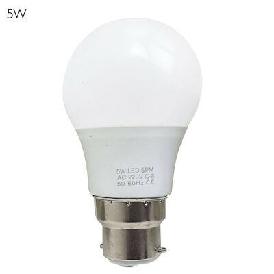 3 x energiesparendes LED-Licht, kaltweiße Birnen, B22-Bajonettschraube, Lampe 3 W-25 W GLS~2209 - 5W