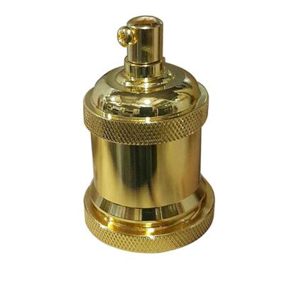 Vintage Edison Glühlampen Antik Metall Schwarz E27 Metall Lampen/Birnenfassung~2186 - Französisches Gold
