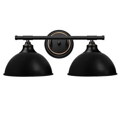 Metal Twin LED Wandleuchte Industrial Style Innenleuchte Metal Lamp Black~2099