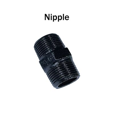 Beleuchtungszubehör für Hex Nipple Pipe aus schwarzem Eisen~1929