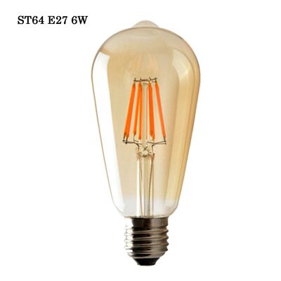 ST64 E27 6W dimmbare Vintage LED Retro Classic Glühbirnen~1889 - Einzelpackung