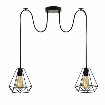 LEDSone Industrial Vintage Lampe Retro-Stil Deckenleuchte Verschiedene Spinnenlampe Pendelleuchte Kronleuchter E27 ~ 1887 - Ja - Zwei Kopf
