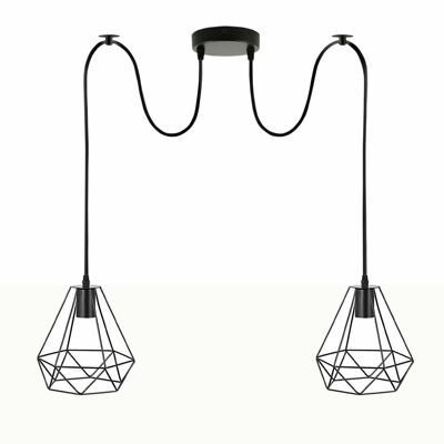 LEDSone Industrial Vintage Lampe Retro-Stil Deckenleuchte Verschiedene Spinnenlampe Pendelleuchte Kronleuchter E27 ~ 1887 - Nein - Zwei Kopf
