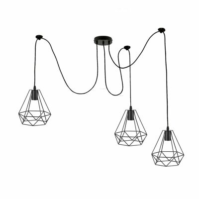 LEDSone Industrial Vintage Lampe Retro-Stil Deckenleuchte Verschiedene Spinnenlampe Pendelleuchte Kronleuchter E27 ~ 1887 - Nein - Drei Kopf