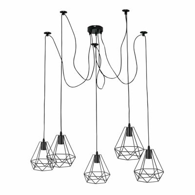 LEDSone Industrial Vintage Lampe Retro-Stil Deckenleuchte Verschiedene Spinnenlampe Pendelleuchte Kronleuchter E27 ~ 1887 - Nein - Fünf Kopf