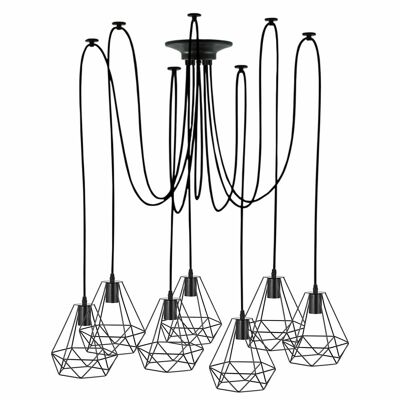 LEDSone Industrial Vintage Lampe Retro-Stil Deckenleuchte Verschiedene Spinnenlampe Pendelleuchte Kronleuchter E27 ~ 1887 - Nein - Sieben Kopf