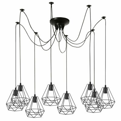 LEDSone Industrial Vintage Lampe Retro-Stil Deckenleuchte Verschiedene Spinnenlampe Pendelleuchte Kronleuchter E27 ~ 1887 - Nein - Acht Kopf