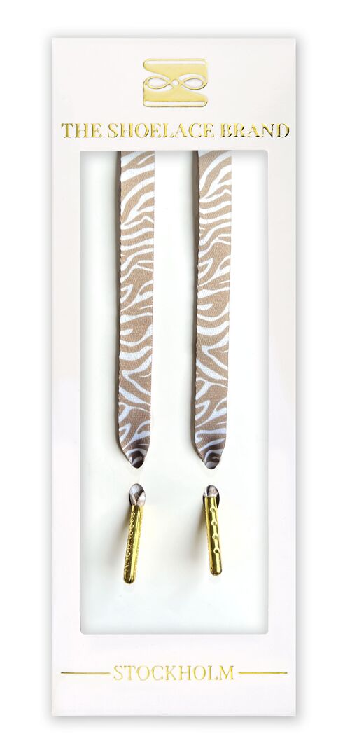 Classic Zebra Beige - Shoelaces