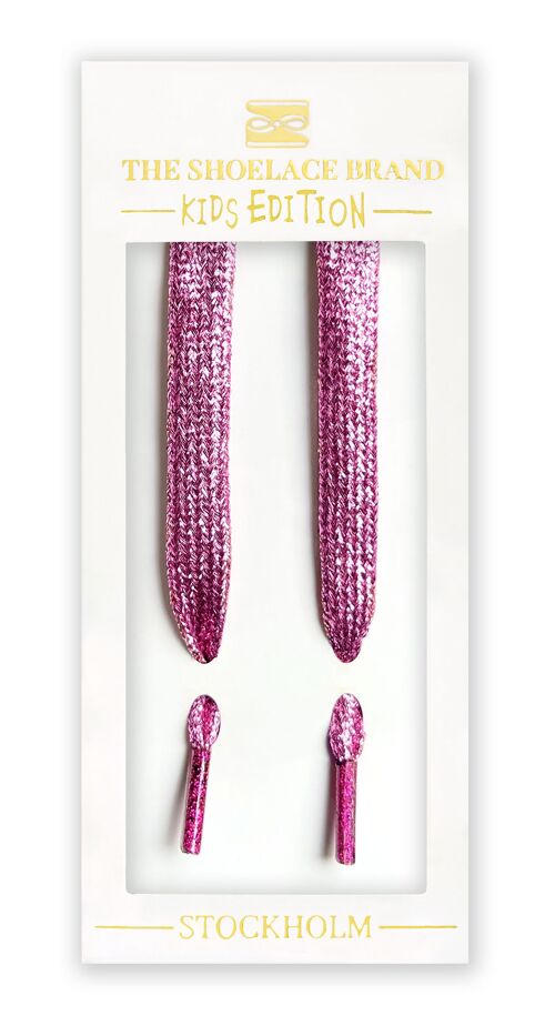 Kids Glitter Pink - Shoelaces