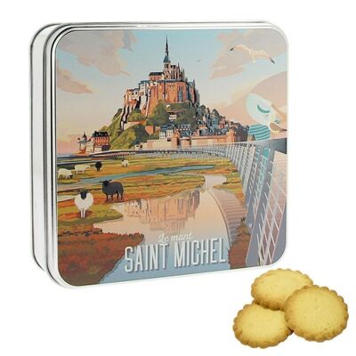 Galletas de mantequilla normanda "Mont-Saint-Michel" caja de metal 120g