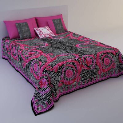 Luxury Elegant fuxia bedspread (1012)