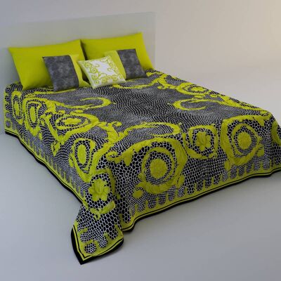 Luxury Elegant green bedspread (1010)