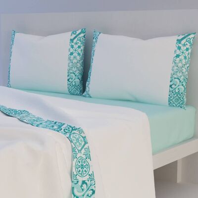 Set of Majolica sheets with borders + Pillowcases (4B02)