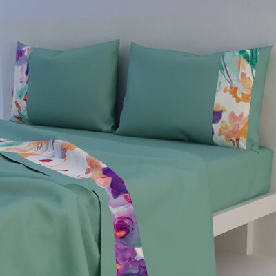 Set of Positano sheets with borders + pillowcases (4008)