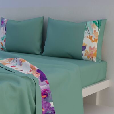 Set of Positano sheets with borders + pillowcases (4008)