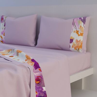 Set of Positano sheets with borders + pillowcases (4007)