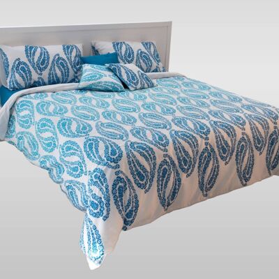 Set Bedsheet + 2 Pillowcases Cachemir AllOver turquoise (CL1021)
