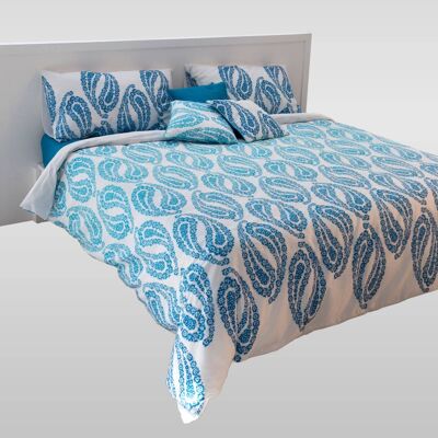 Set Bedsheet + 2 Pillowcases Cachemir AllOver turquoise (CL1021)