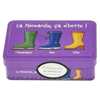 Boite de caramels La Normandie, ça m'botte 100g Heula 1